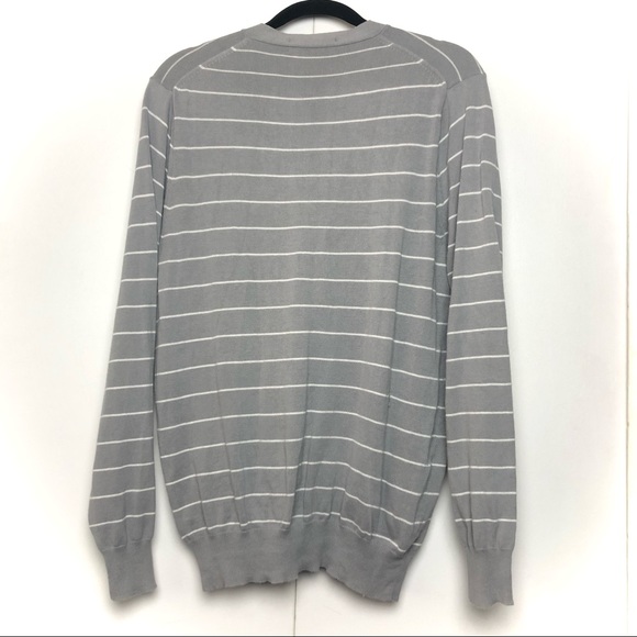 J. Crew Factory Striped V Neck Cardigan Sweater - Picture 4 of 6